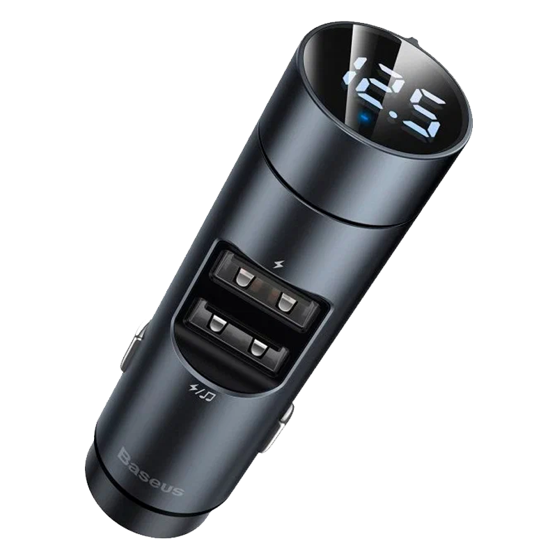 Блок АЗУ Baseus Energy Column Car Wireless MP3 Charger (Wireless 5.0+5V/3.1A)Dark grey