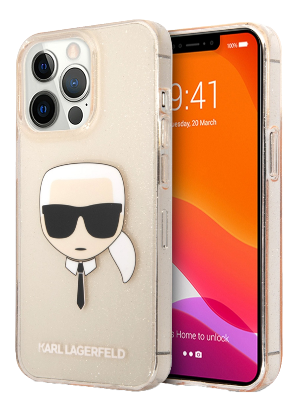 Чехол iPhone 13 Pro Max Lagerfeld TPU Glitters Karl