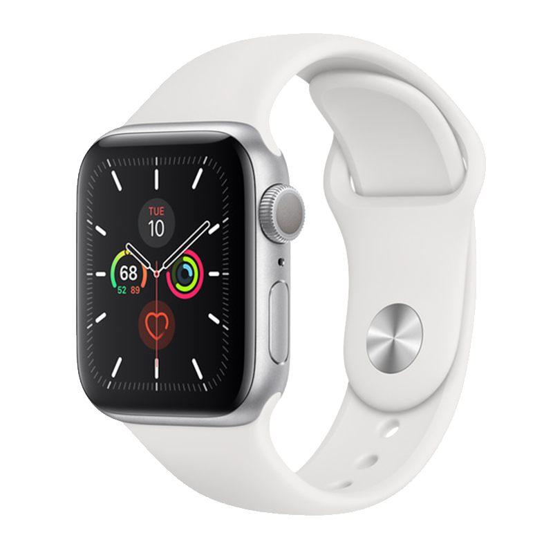 Apple Watch Series 5 40mm Silver Aluminum Case with White Sport Band RFB