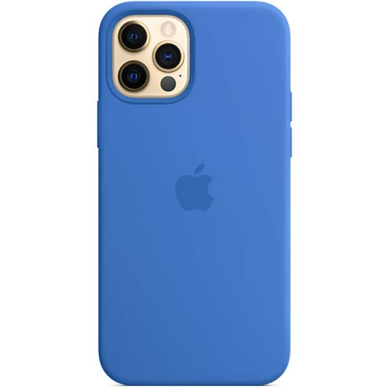 Накладка Apple iPhone 12/12 Pro Silicon Case MagSafe (Голубой)