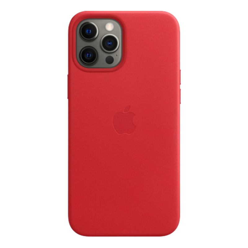 Чехол Apple iPhone 12 Pro Max Leather Case MagSafe (Красный)