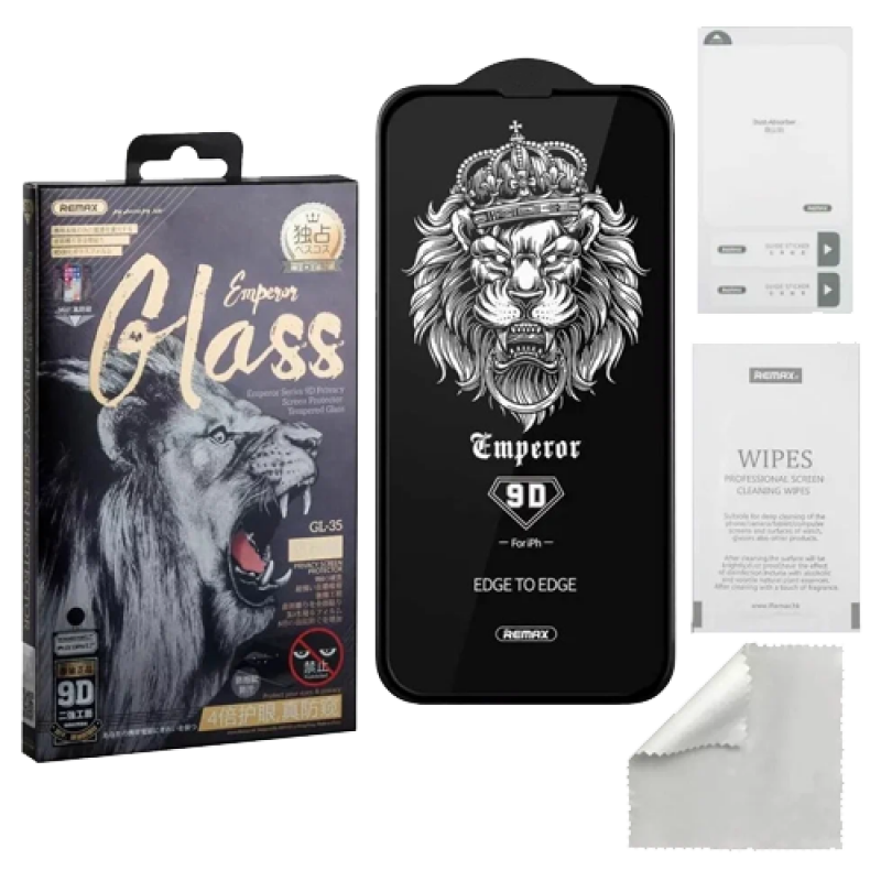 Tempered Glass iPhone 14 Plus/13 Pro Max Remax Black Full Screen "Анти-шпион"