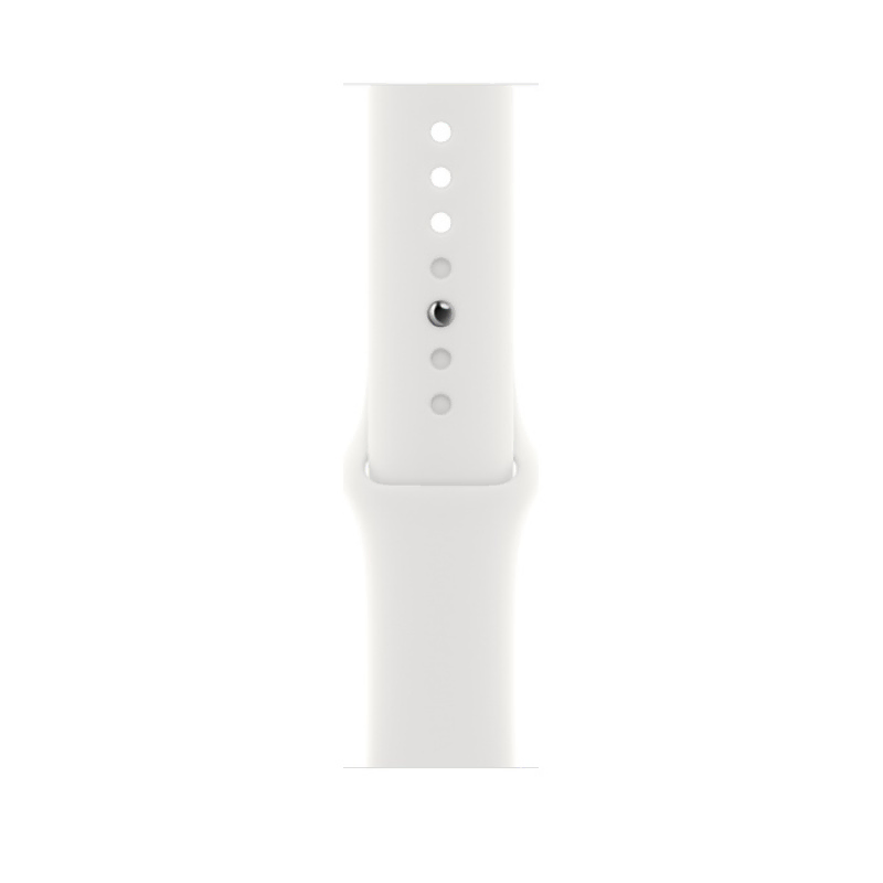 Apple Watch Series 8 45mm Silver Aluminum Case White Sport Band