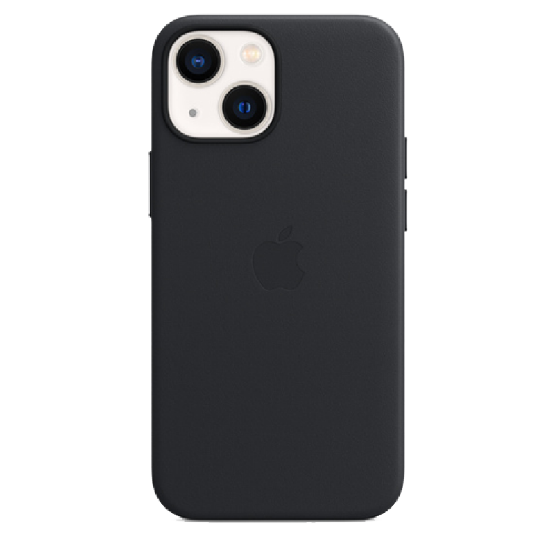 Чехол Apple iPhone 13 Leather Case MagSafe (Тёмная ночь)