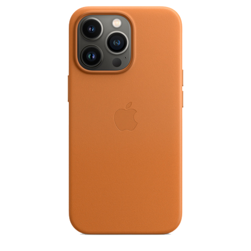 Чехол Apple iPhone 13 Pro Leather Case MagSafe (Золотистая охра)